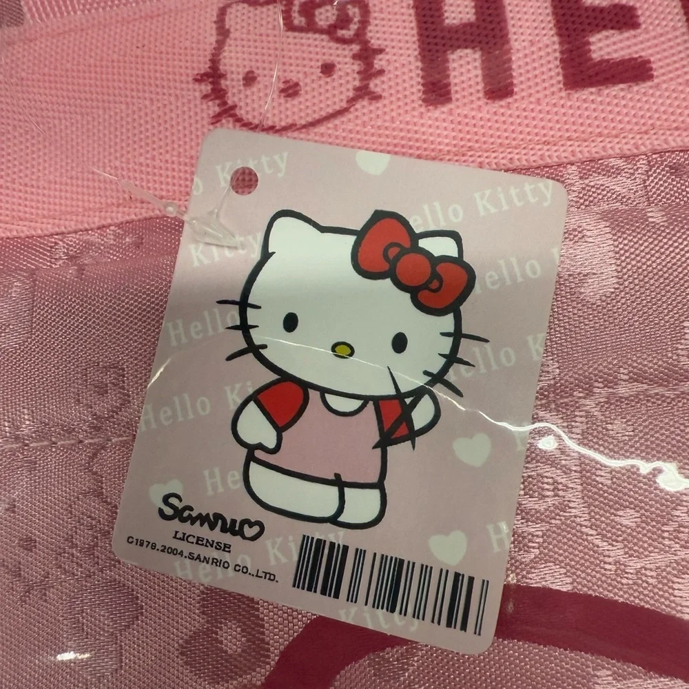 Hello Kitty Sanrio Pink Nylon Tote Bag Y2K Kawaii Coquette NWT